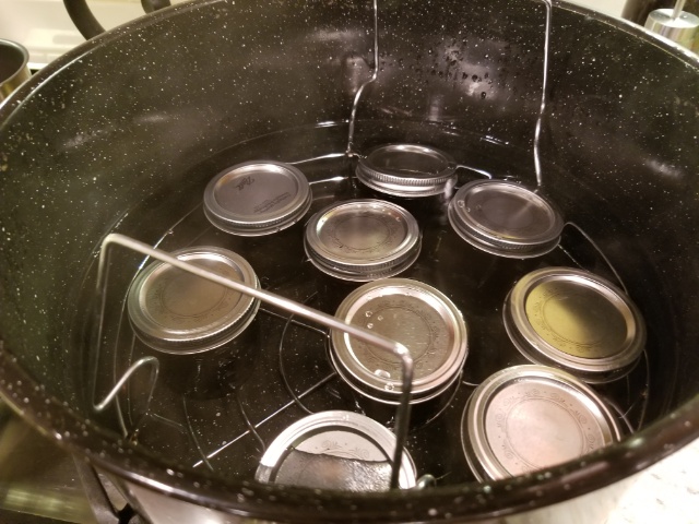 jam jars in the bath