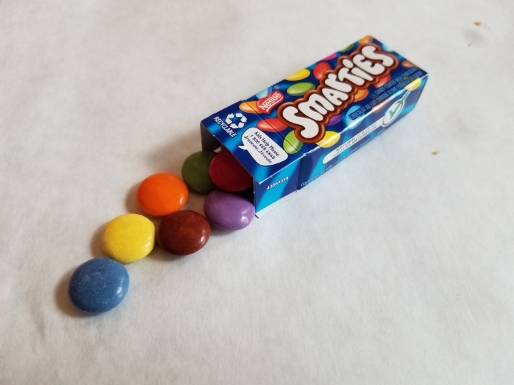 Smarties in Canada, which are hard M&Ms