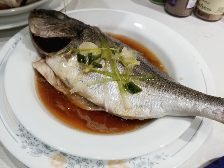 steamed whole fish, ready to eat