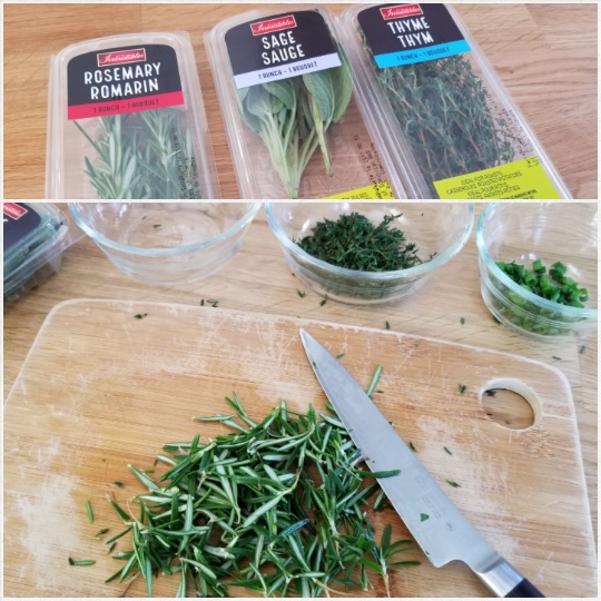 image: mincing herbs