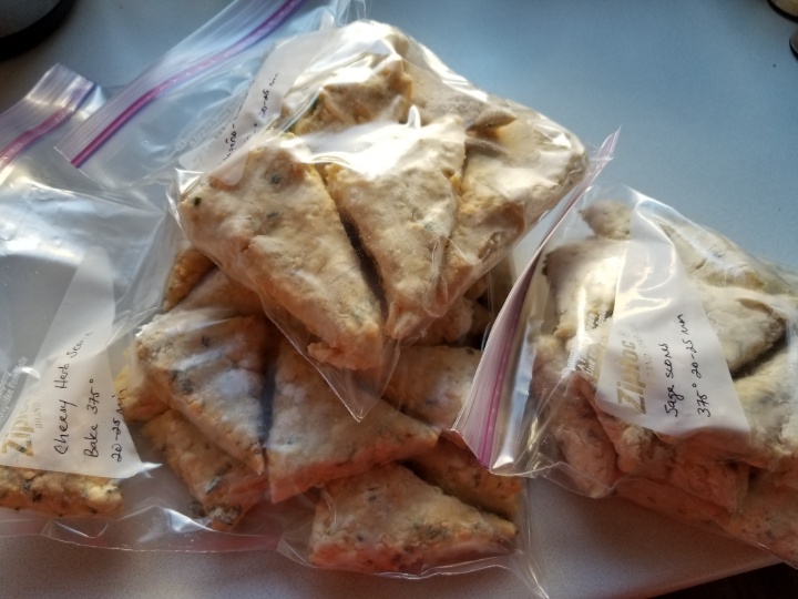 image: frozen scones, bagged