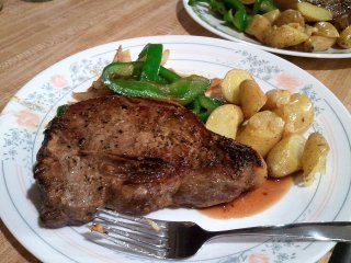 CSA steak dinner