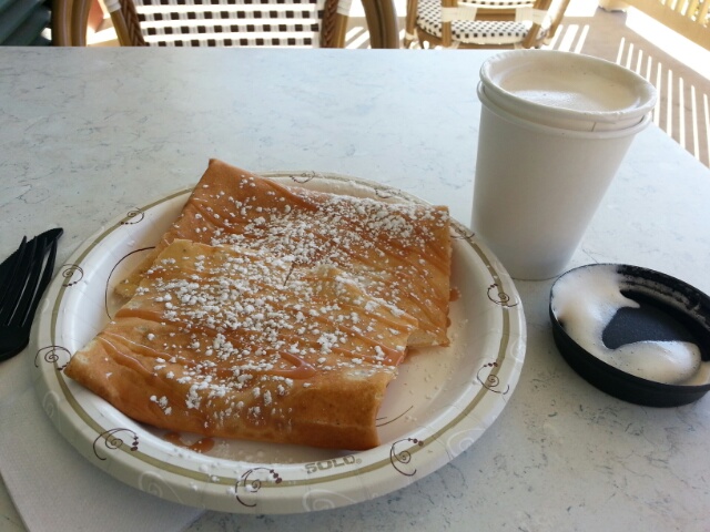 autumn apple crepe and gingerbread chai at the French Twist Cafe