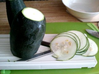 king zucchini on the slicer